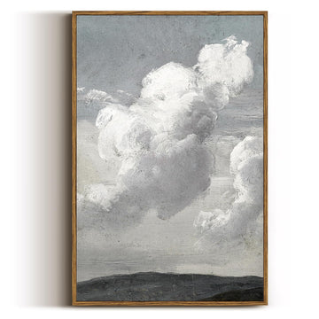 Vintage Framed Cloud Wall Art Decor, Living Room Bedroom Cloudy Pictures Collage Wall Decor, Framed Canvas Prints
