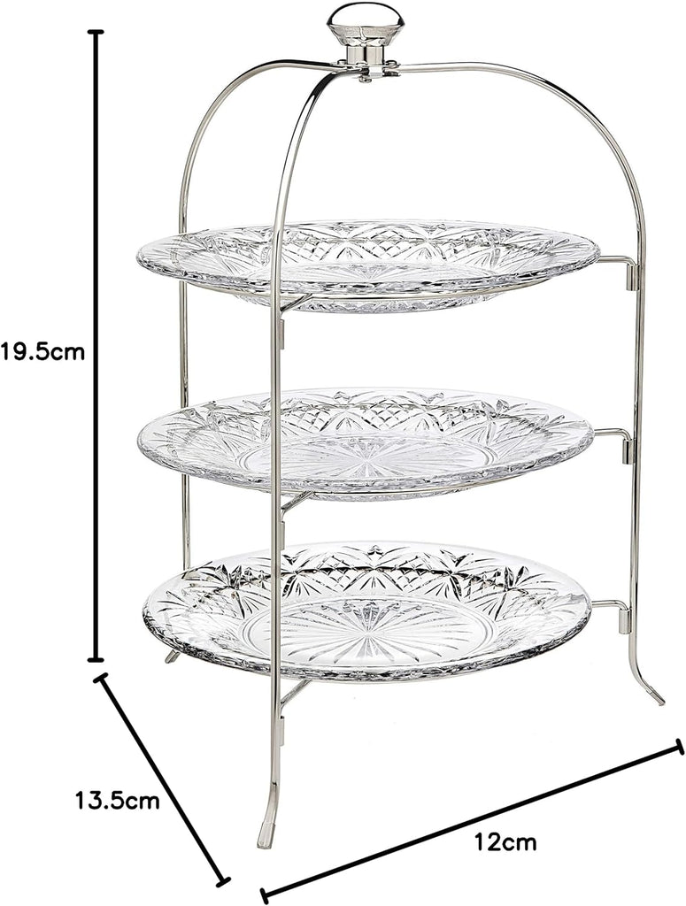 3 Tiered Platter Stand - Dublin Crystal Collection
