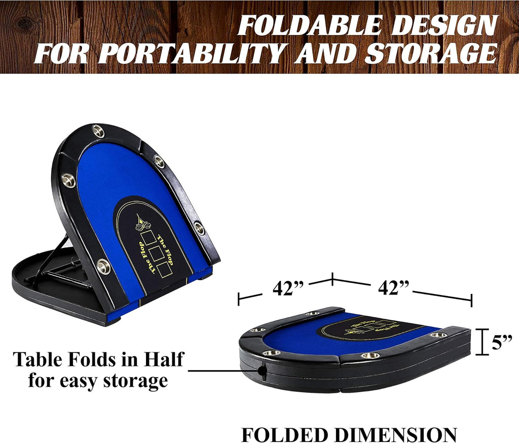 Barrington Poker Multiple Styles Folding Poker Table & Poker Table Top/Dining Table Collection, Durable Padded Rail