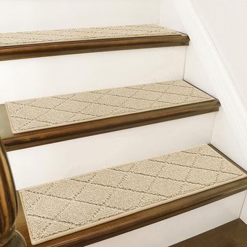 For Wooden Steps Non Slip 9"x28", 10pc, Warm Beige