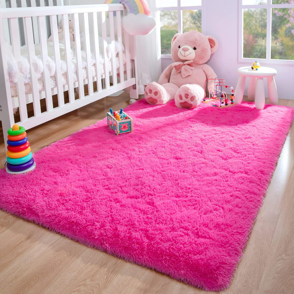 Soft Fluffy Area Rugs for Bedroom Kids Room Plush Shaggy Nursery Rug Furry Throw Carpets