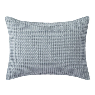 Mills Waffle - Standard Sham - Waffle - Chambray - Sham (26x20in.) - Cotton