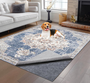 Non-Slip Rug Pads 1/4" Thick, 8x10Ft Waterproof Rugs Non Skid Rug Pad for All Floors and Finishes Durable Hardwood