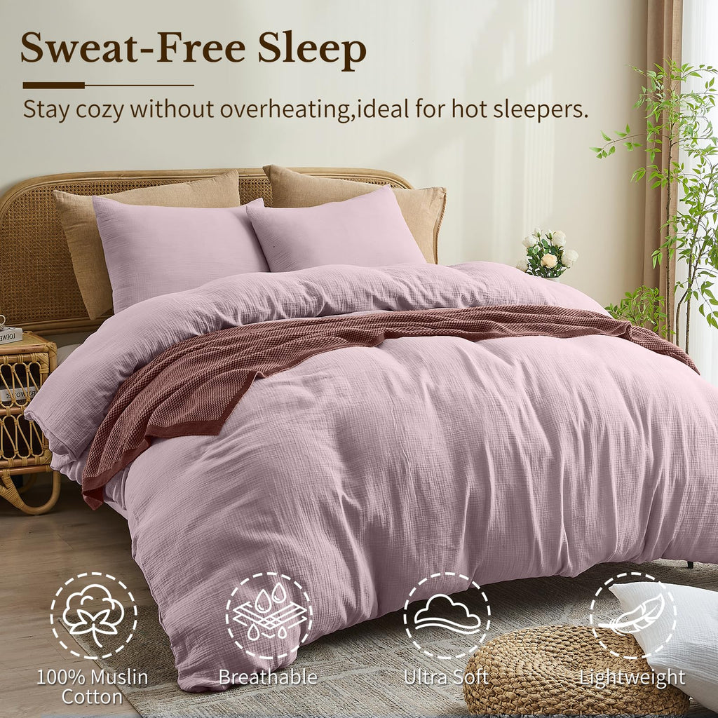 Muslin Duvet Cover Queen Size - 100% Organic Cotton