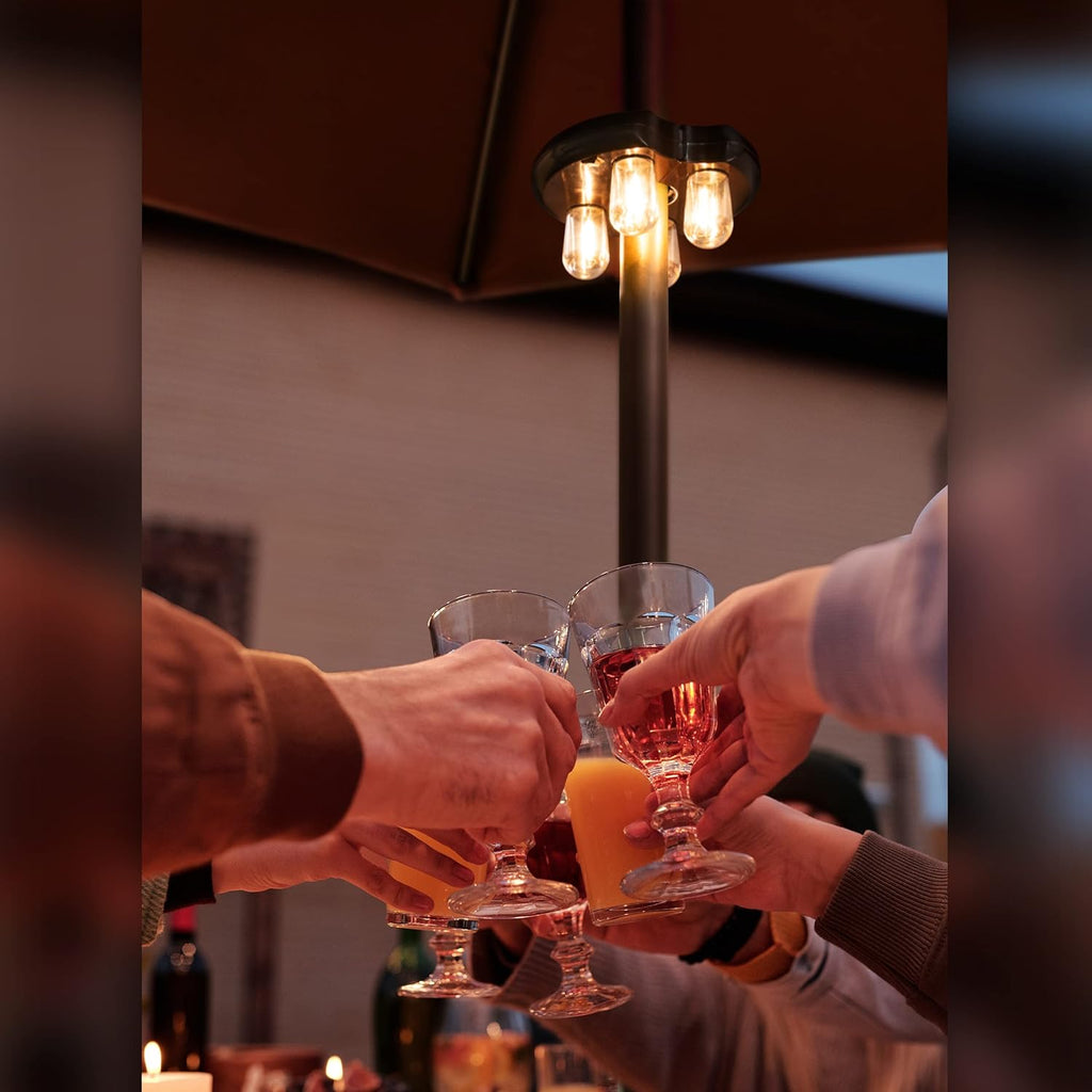 Patio Umbrella Light with LED Edison Bulbs