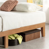 Naturalista Classic - 12 Inch Solid Wood Platform Bed with Wooden Slats, No Box Spring Needed, Easy Assembly, Full