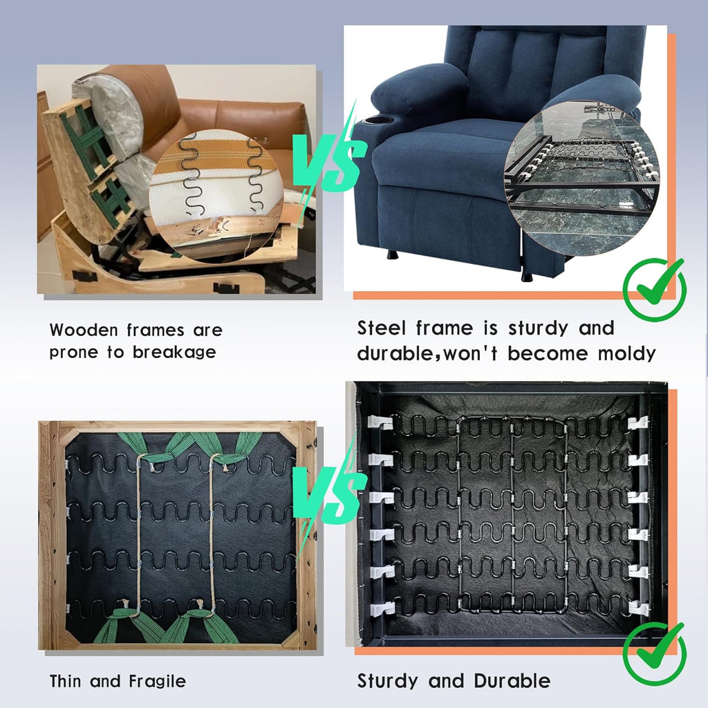 Power Recliner Chair,Reclining Sofa Chair with Heat and Massage for Adults