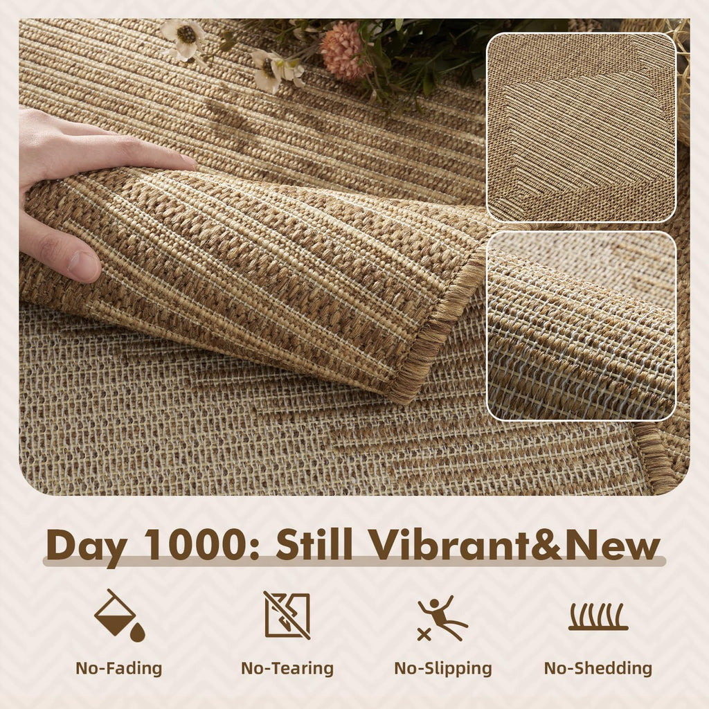 Outdoor Rug Carpet Patio Rug 5x7 ft Polypropylene Indoor Outdoor Rugs
