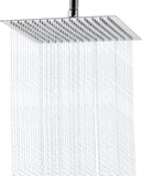 Rain Shower Head - 10 Inch High Pressure Shower Heads 304 Stainless Steel Ultra Thin Square Showerhead Pressure
