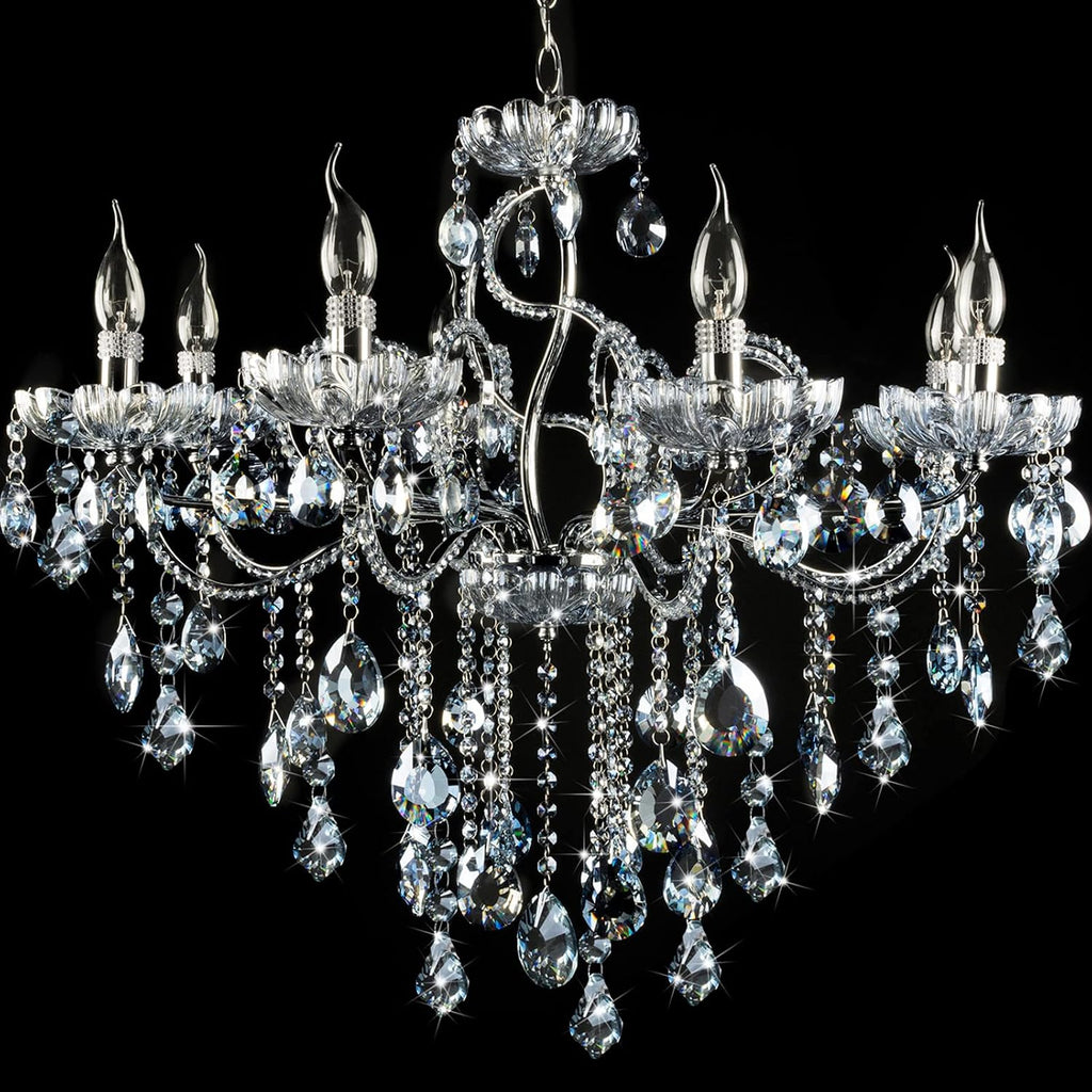 26 Pcs Chandelier Crystal Replacement 38 mm Teardrop Crystal Prisms Hanging Gems Parts for Lamps and Chandeliers