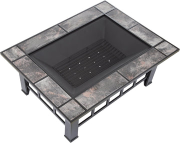 Fire Pit Set, Wood Burning Pit -Includes Screen, Cover and Log Poker