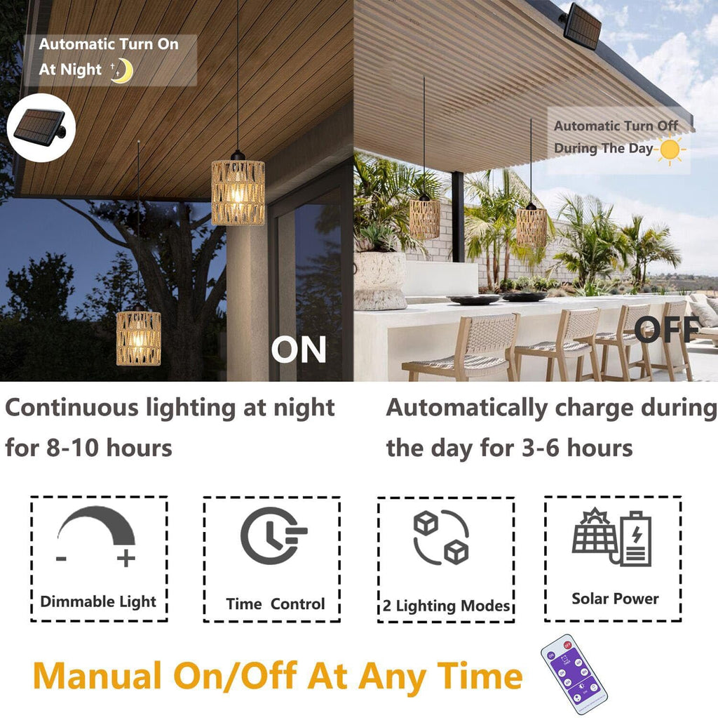 Outdoor Solar Chandelier Indoor Gazebo Lights Waterproof Pen - Image 4