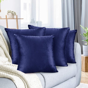 Throw Pillow Covers, Cozy Velvet Decorative Outdoor Pillow Covers 20X20 Inches, Soft Solid Cushion Covers for Sofa