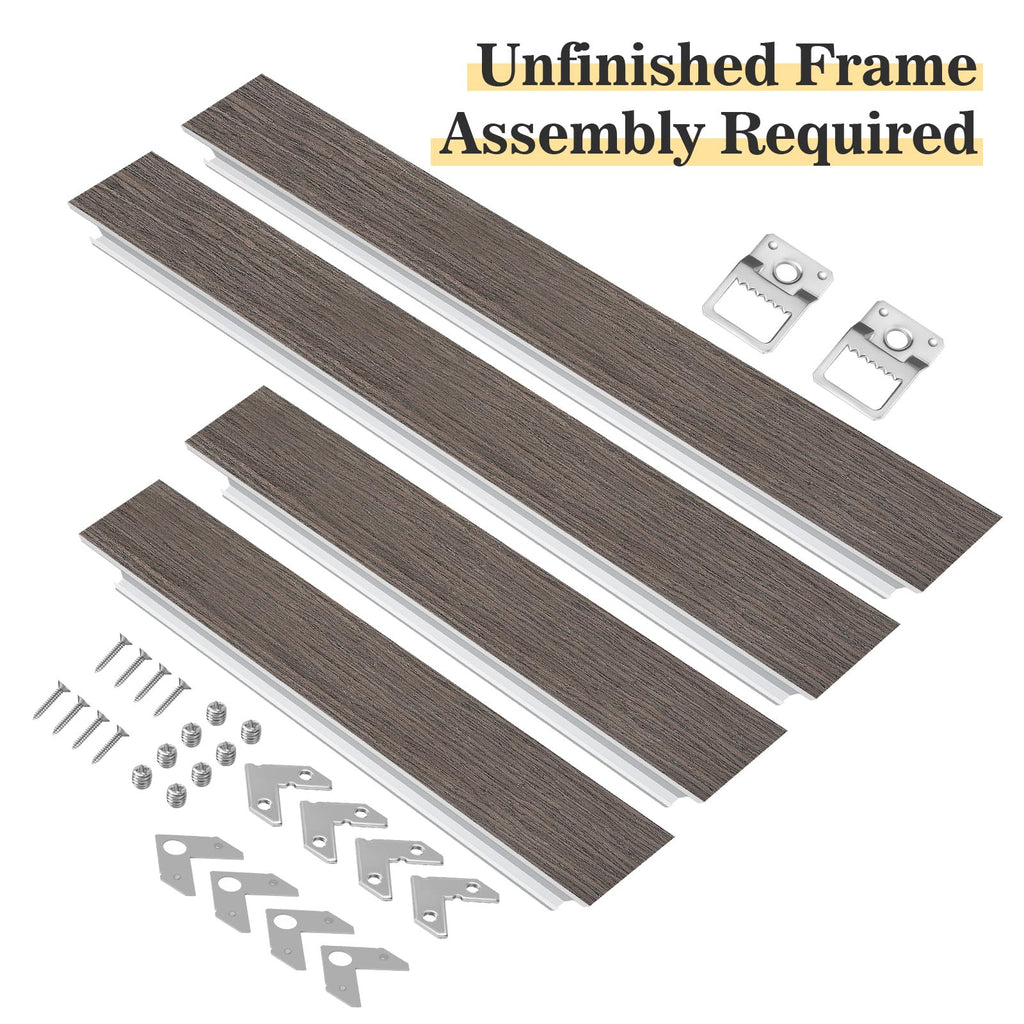 Floating Frame for 24x36 Stretched Canvas with 1.5" Deep, Dark Brown