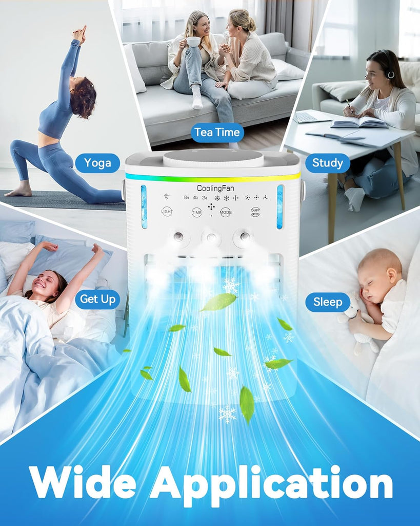 Portable Air Conditioners Cooling Fan: 2026 Upgraded 4-IN