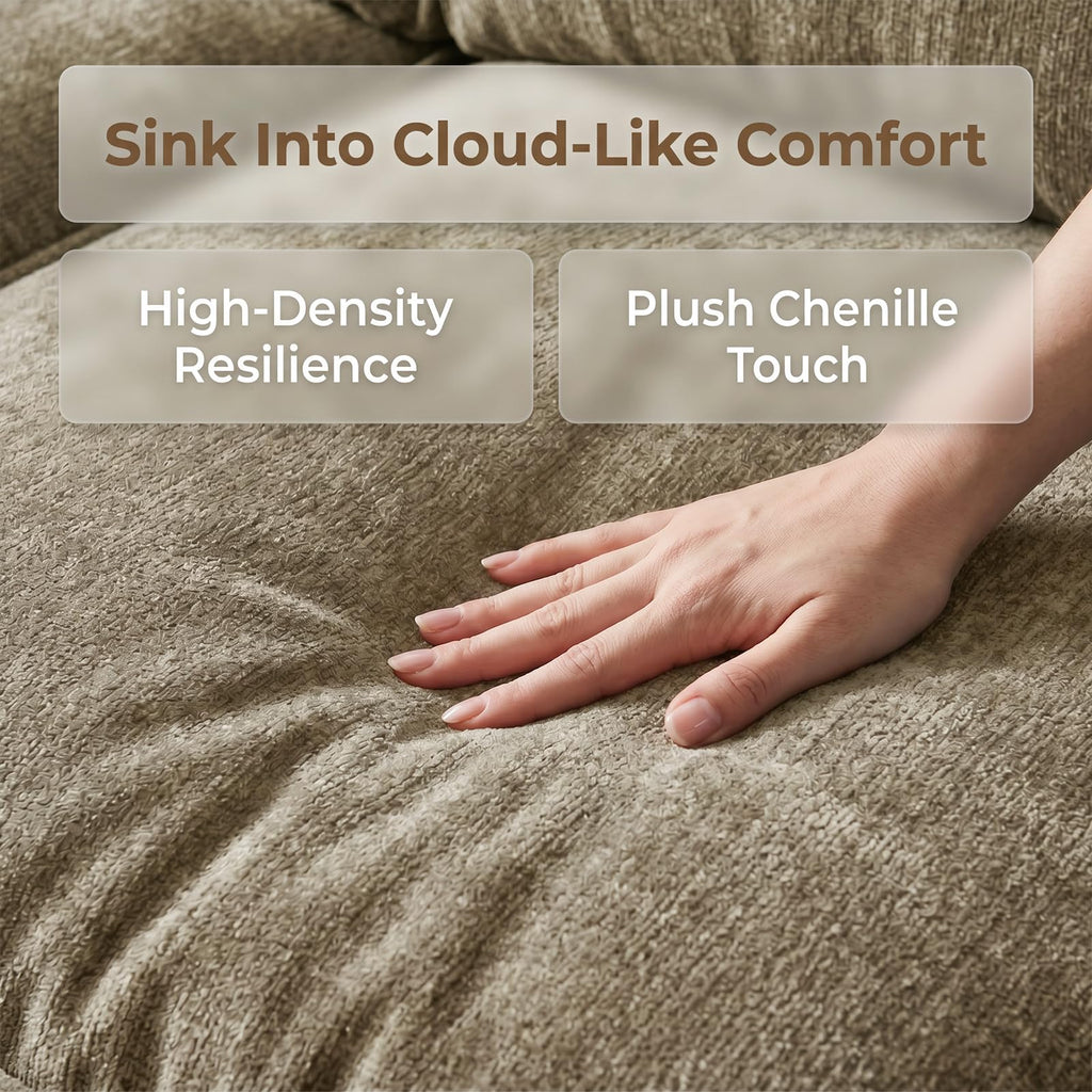 Modular Sectional Couch, Oversized V-Shaped Sofa Couches