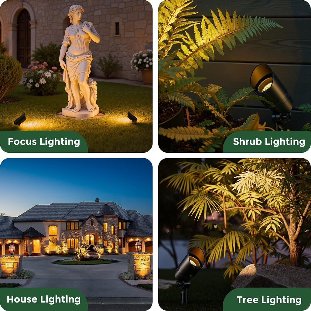 Low Voltage Landscape Spotlight, 12V LED Outdoor Landscape Lighting, Landscape Spot Lights Wired for Garden and Yard
