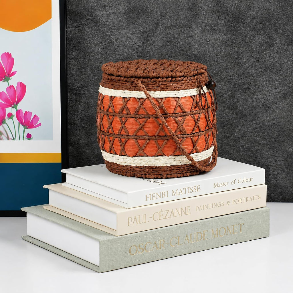 Decorative Books Decor,Set of 3 Aesthetic Faux Books with Storage Box,Linen Fake Books for Coffee Table,Bookshelf &