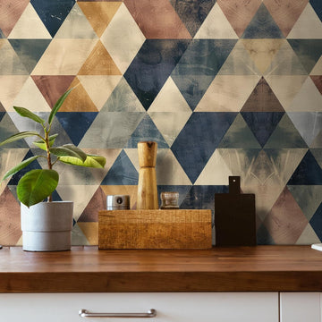 17.5x276 Retro Peel and Stick Wallpaper Geometric Mid Century Modern Wall Paper Removable Colorful Contact Paper