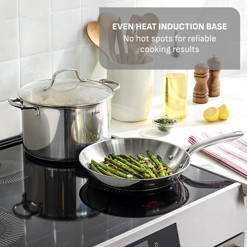 Stainless Steel Pots and Pans Set 11 Piece, Induction, Oven Broiler Safe 500F, Kitchen Cooking Set w/Fry Pans