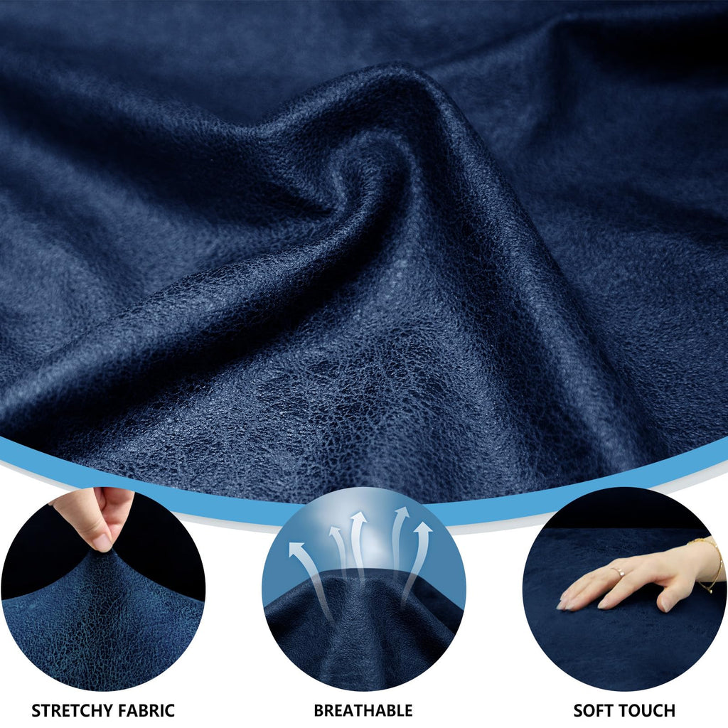 Couch Cover 8-Pieces Sofa Covers Washable Recliner Sofa Covers 3 Seater Leather Look Recliner Slipcovers with Pockets