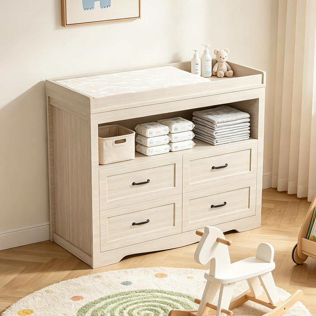 Diaper Changing Station 47.2 inches Changing Table Dresser Nursery Dresser
