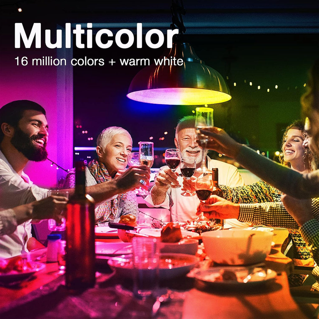 Smart Light Bulbs, RGBCW Wi-Fi Color Changing Led Bulbs Compatible with Alexa & Google Home Assistant, A19 E26 9W (6 Pack)