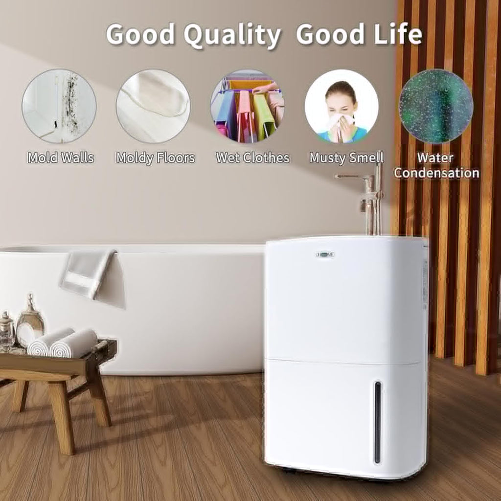 150 Pints Dehumidifier with Pump - 7000 Sq. Ft Quiet Dehumidifier for Home, Large Basement