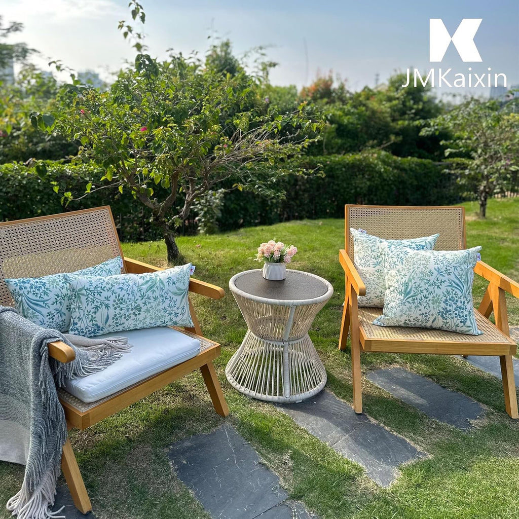 Outdoor/Indoor Throw Pillows, Pack of 2 Waterproof Decorative Throw Pillows with Inserts, 18”x18” Square Pillows