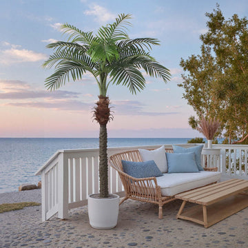 7 FT Fake Palm Tree, Tall Artificial Palm Trees for Outdoor Indoor Decor, Faux Phoenix Palm Plants for Outside Patio