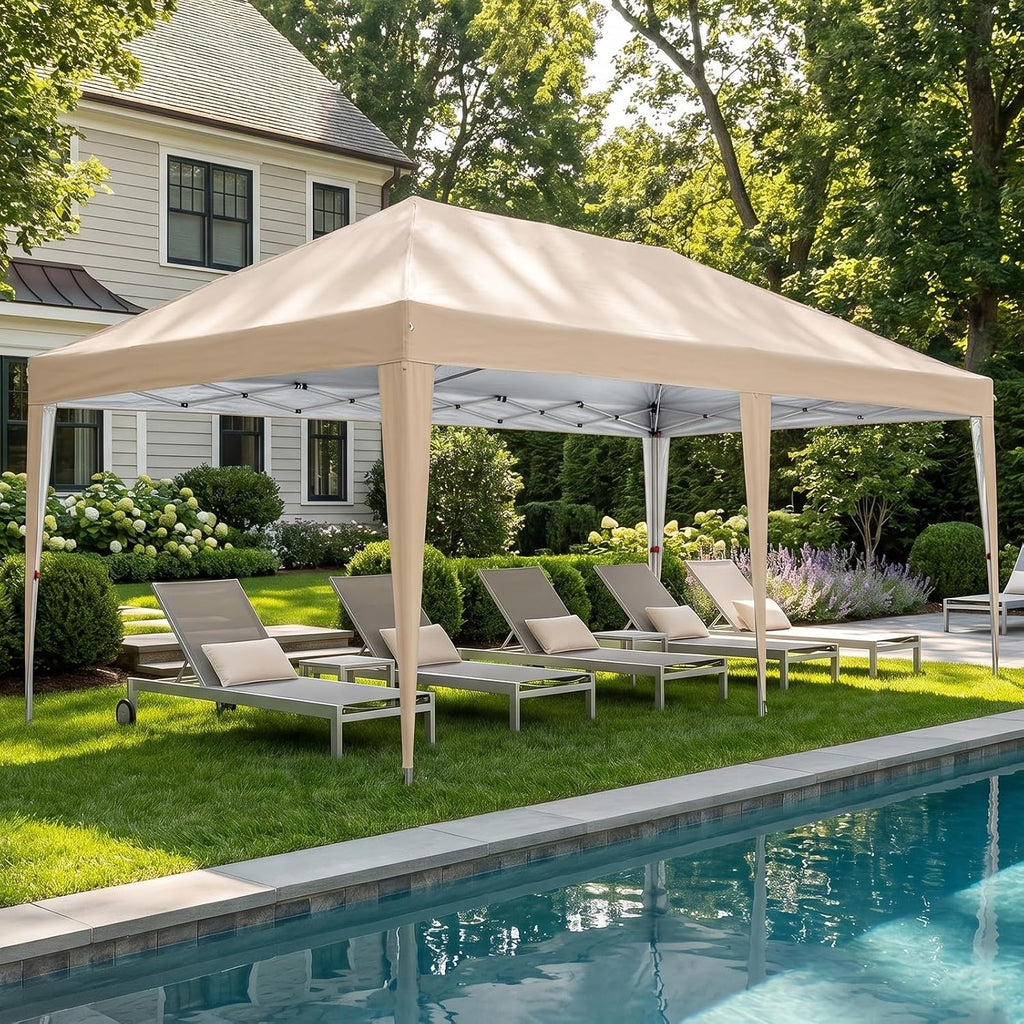10x20 Pop up Canopy Tent, Easy up Instant Shelter Gazebo Outdoor Canopy, Waterproof Party Tent Weddings