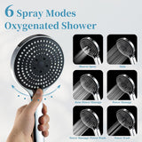 Handheld Shower Head, 6-Mode High Pressure Handheld Sprayer High Flow Large Powerful Boosting Handheld Showerhead for