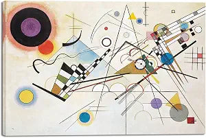Large Wassily Kandinsky Composition VIII Picture Reproduction of Famous Paintings Canvas Prints Wall Art Canvas Wall
