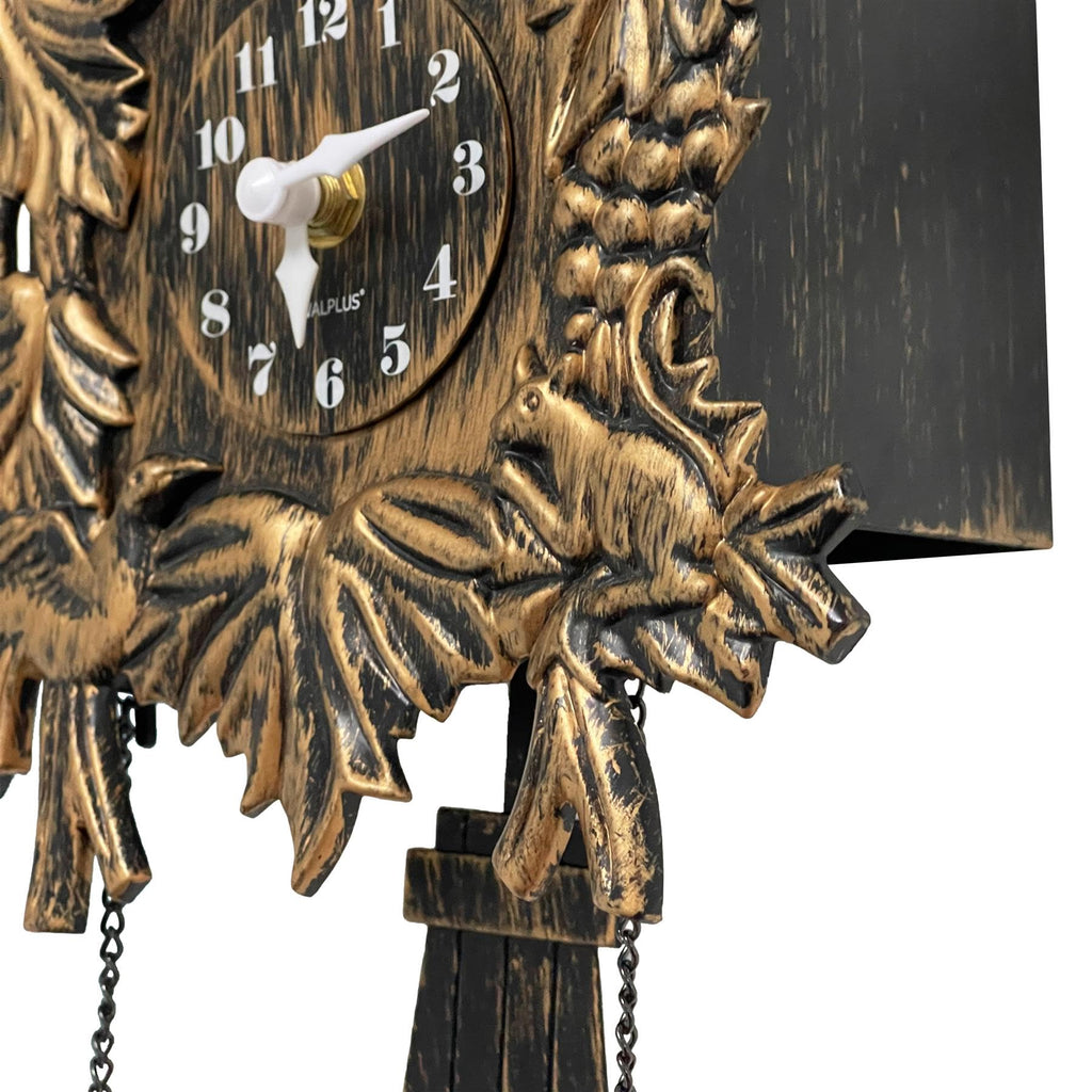 Chiming Cookoo Clock Brown Vintage Bird Flapping Cuckoo Clocks Volume Adjustable Coo Coo Clocks Wall Decoration