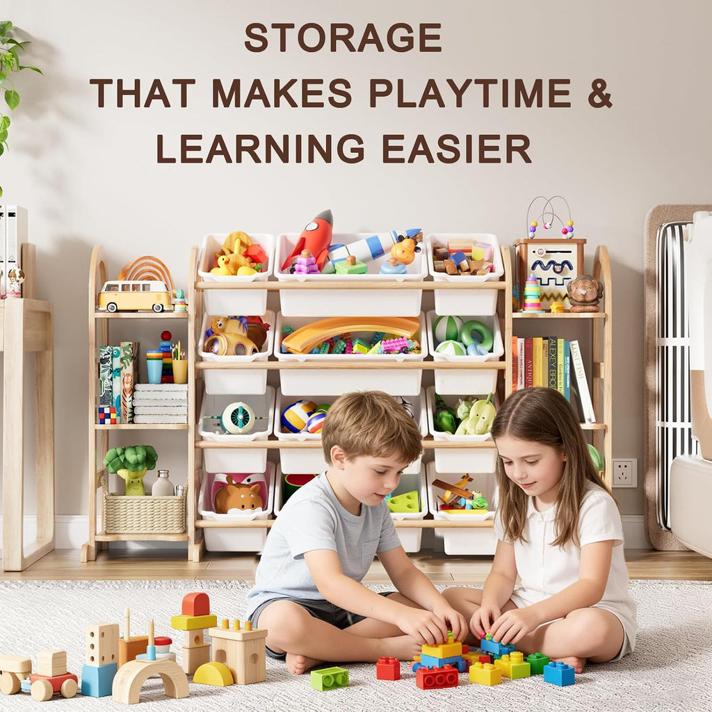 Kids Toy Storage Organizer - Toy Organizers and Storage with 6 Shelves and 12 Bins,Kids Toy Organizer , 53 Inches