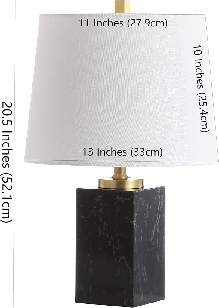 Judson Black Marble Finish 21-inch Bedroom Living Room Home Office Desk Nightstand Table Lamp (LED Bulb Included)