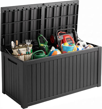 Outdoor Storage Box, 200 Gallon Waterproof Deck Box [Upgraded 3.0], Premium Hydraulic Cushion Storage Chest