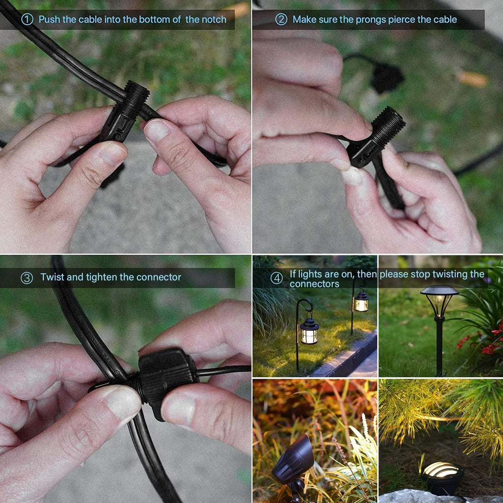 Landscape Lighting 2PK Landscape Floodlights Spotlights 3W LED 200 Lumen with Replaceable LED Bulbs 12V AC with Metal