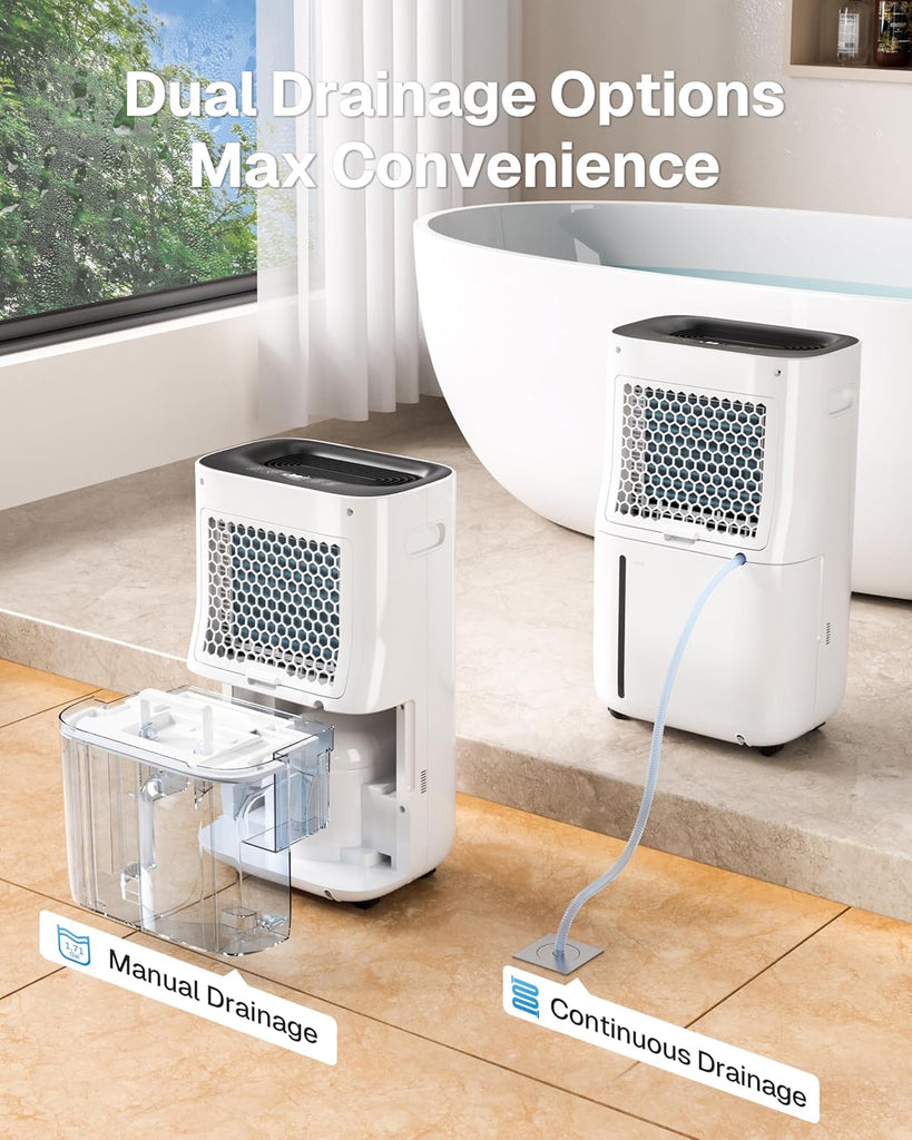 4500 Sq.Ft Dehumidifier for Basement and Large Rooms Max 80 Pint/Day Dehumidifiers with Drain Hose Smart Humidity