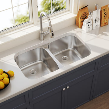 32 Inch Undermount Double Bowl 50/50 Kitchen Sink