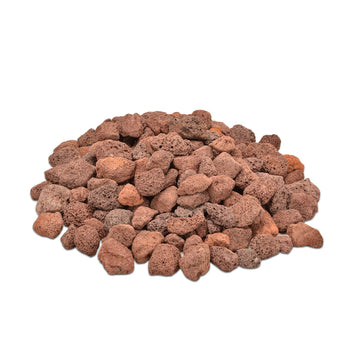 10LB Red Natural Lava Rocks for Fire Pit, Fire Table, Fireplace