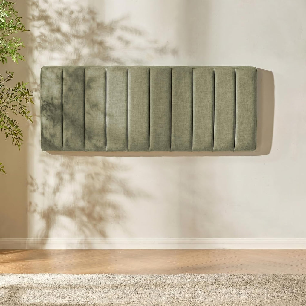 Upholstered Queen Headboard - Easy Assemble Channel Stitched Headboard Queen - Wall Mounted Headboards with 3D