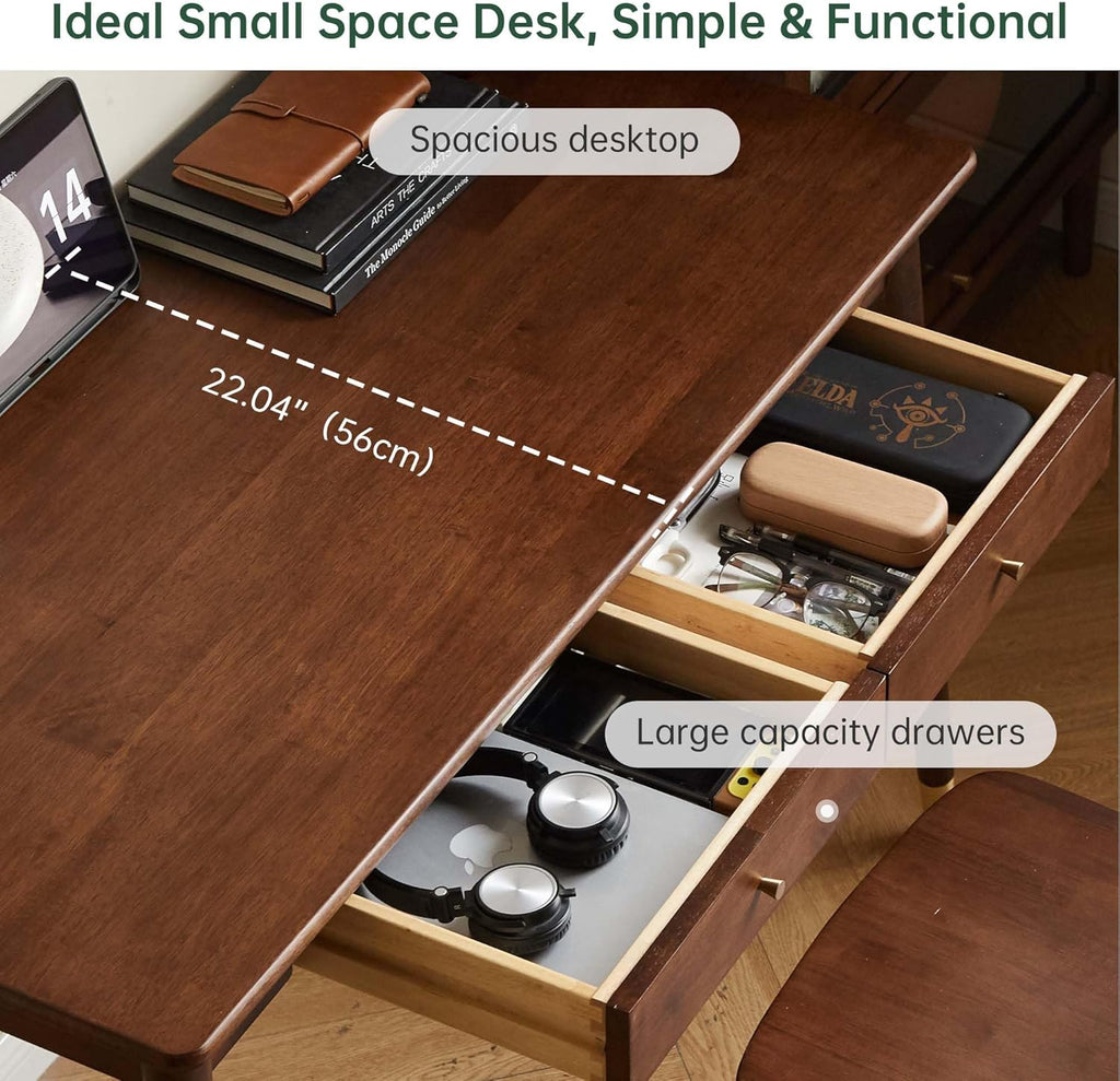 Computer Desk, Solid Wood Desk, Mid Century Modern Home Office