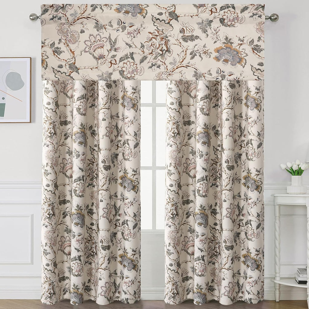 Blackout Curtain Valances for Kitchen Window/Living Room/Bathroom Privacy Added Rod Pocket Home Decoration Winow