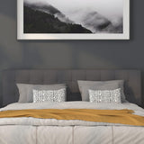 Bedford Tufted Upholstered King Headboard in Dark Gray Fabric