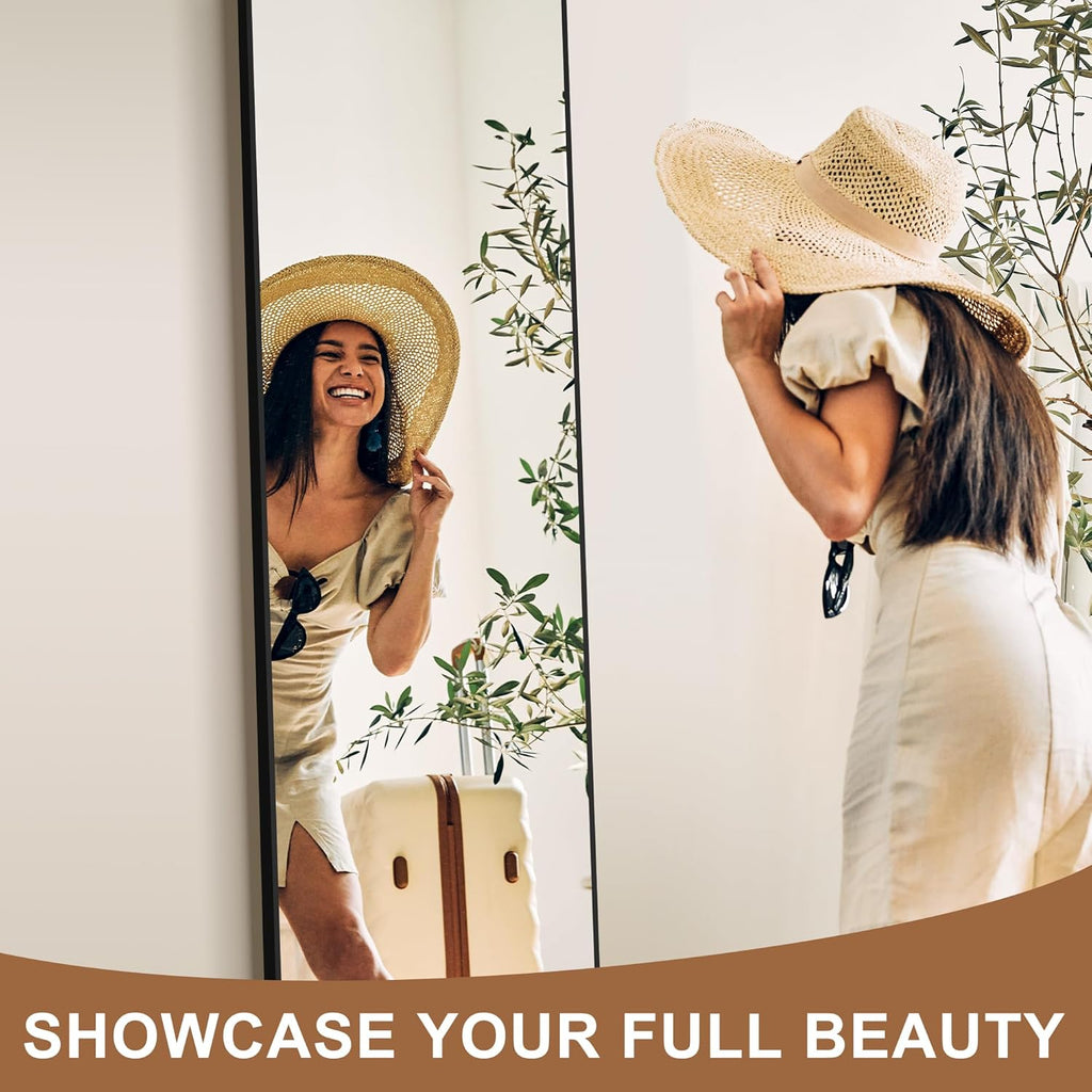 Arched Mirror Full Length,Standing Mirror Full Body,Large Floor with Stand for Wall Entryway Door Bedroom Bathroom