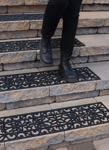 Rubber Non-Slip Outdoor " (5-Pack) - Anti-Slip Step Mat