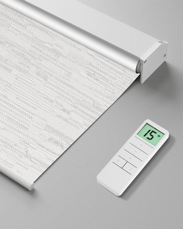 Motorized Roller Shade, Blackout Smart Window Blind with Remote