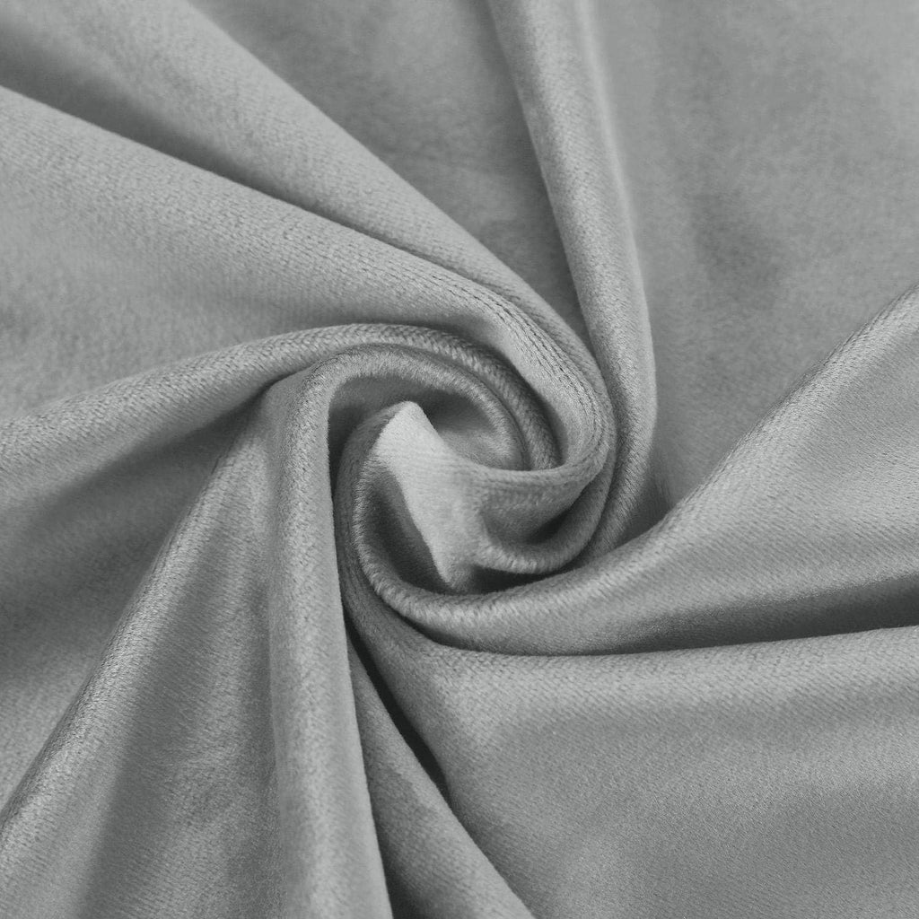 Extra Wide Blackout Lined Premium Velvet Curtain Grey (1 Panel), Eyelet Grommet for Livingroom Bedroom