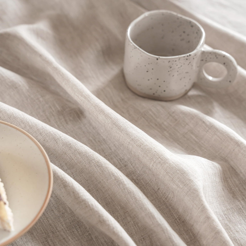 100% Pure Linen Tablecloths 60x144 Inches- Machine Washable Rectangular Tablecloth for Dining, Parties, Picnic